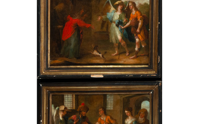 Pairs of scenes from the life of Tobias, 17th century