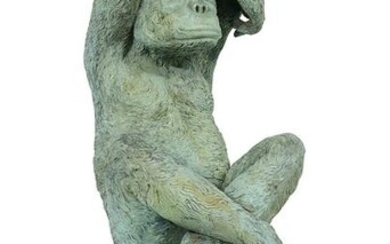 Patinated Bronze "Hear No Evil" Monkey