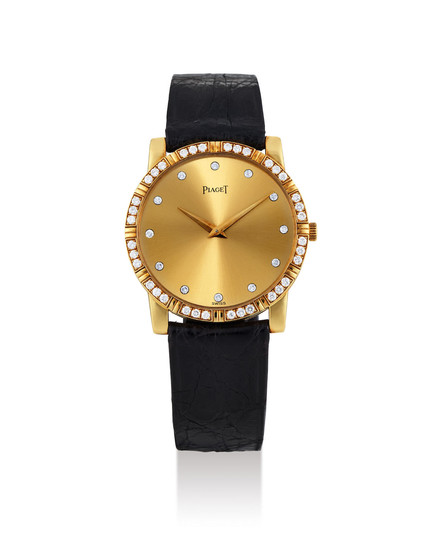 Piaget. A Yellow Gold and Diamond-Set Wristwatch
