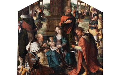 Pieter Coecke van Aelst d. Ä., 1502/07 – 1550, zug., DIE ANBETUNG DER HEILIGEN DREI KÖNIGE