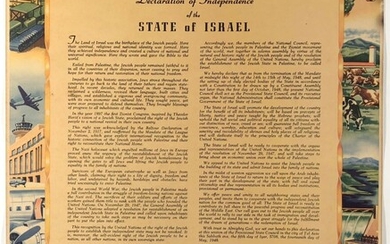 Poster with Israel Declaration of Independence - 1949