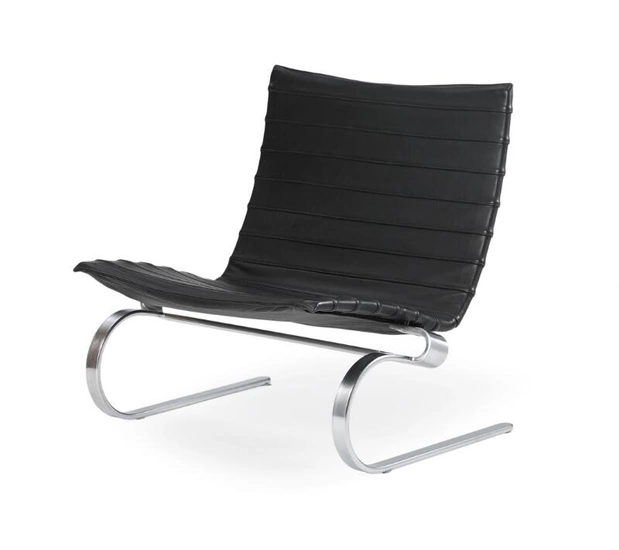 Poul Kjærholm (b. Østervrå 1929, d. Hillerød 1980) Easy chair with steel...