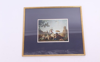 Print of Children Playing With a Goat