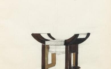 Project for a stool, circa 1925, Pierre Legrain