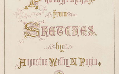 Pugin (Augustus Welby N.).- Ayling (Stephen) Photographs from Sketches, 2 vol., first edition, 1865; and 9 others, Pugin (10)