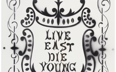 Pure Evil (b. 1968), Live East Die Young (Black) (2015)