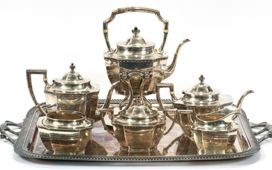 REED AND BARTON STERLING TEA SERVICE, 7 PCS.