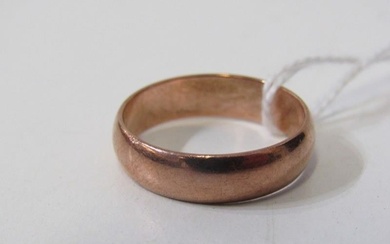 ROSE GOLD BAND RING, 9ct rose gold band ring, size O-P 3.2 g...
