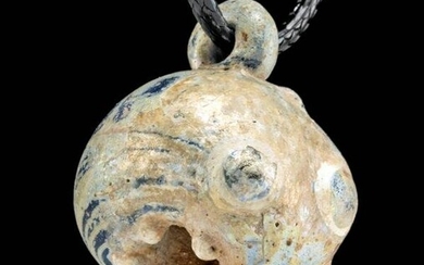 Rare Phoenician Glass Zoomorphic Head Pendant