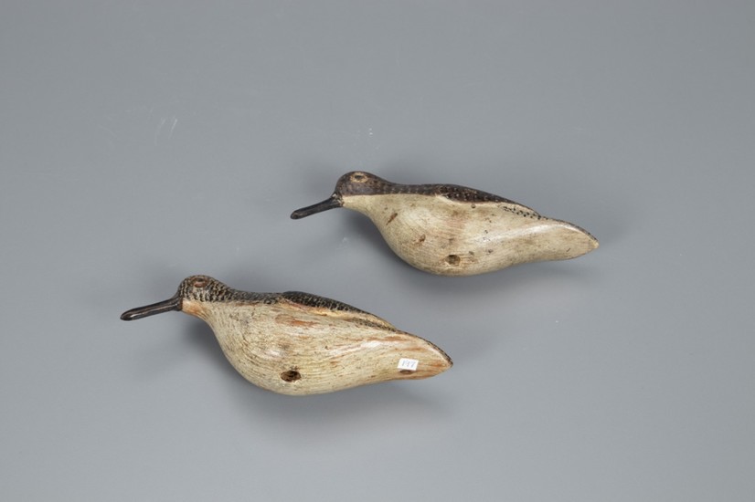 Rare Sanderling Pair, Obediah Verity (1813-1901)