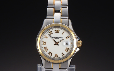 Raymond Weil 'Parsifal'. Ladies' watch in 18 kt. gold and steel with white disc, approx. 2017/18