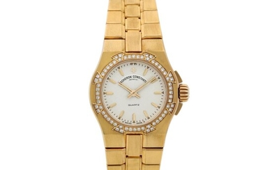 Reference 16550/423 Overseas A yellow gold and diamond-set bracelet watch, Circa 1996