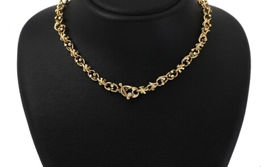 Regitze Overgaard A “Magic” diamond necklace set with six diamonds, mounted in...