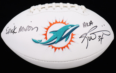 Ricky Williams Signed Dolphins Logo Football Inscribed "AKA Errick Miron" (Radtke)