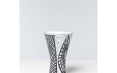 Roger Capron (1922-2006) Vase 'cornet' Glazed earthenware Model created circa 1960 Signed 'Capron
