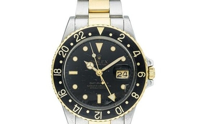 Rolex GMT Master II Reference 16753 Stainless Steel and 18K Gold
