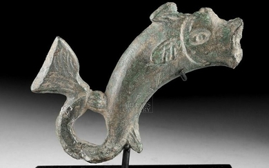 Roman Bronze Dolphin Applique
