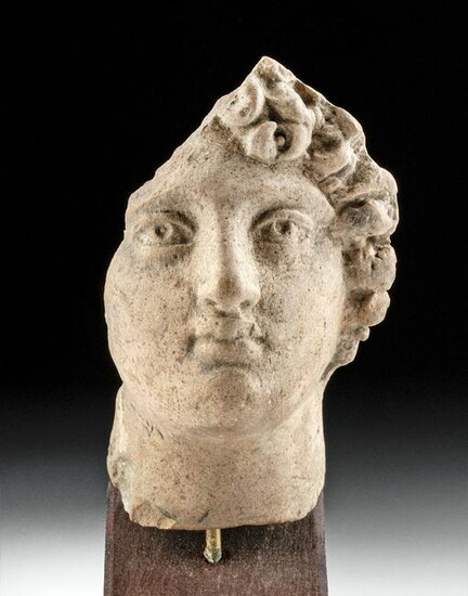 Roman Pottery Votive Head of Male - Aquileia