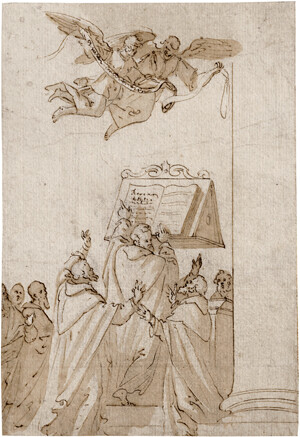 Rovere, Giovanni Battista della – zugeschrieben. Biblische Lesung mit Engeln
