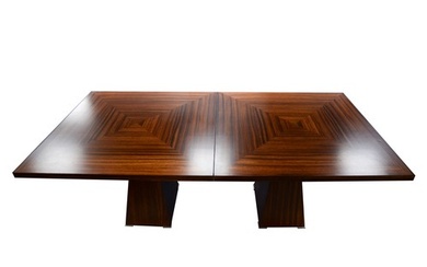 STYLISH MODERN TOLA WOOD EXTENDING DINING TABLE WITH ADDITIO...