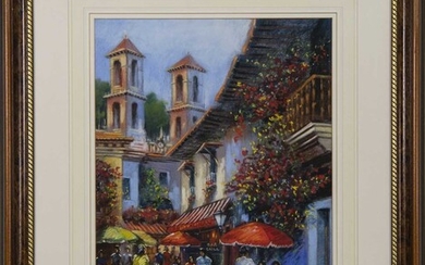 SUMMER CAFE, A PASTEL BY ANTHONY ORME