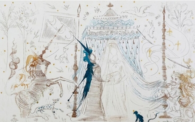 Salvador Dalí, 1904 Figueres – 1989 ebenda, Die Dame mit dem Einhorn – La Dame à la licorne (Gala mon seul désir), 1965