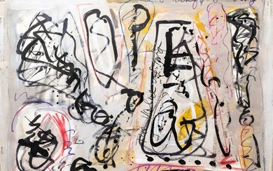 Signed Andras Markos Mixed Media on Paper Painting, 2001
