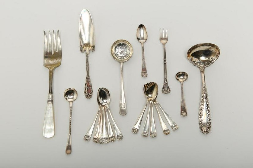 Silver & Silver-Plate Serving Utensils, 19/20th C.