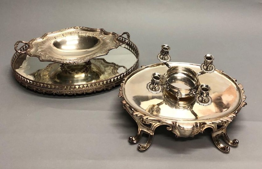 Silver-plated metal set, comprising