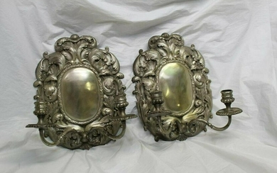 Silvered Sconces, Early American style . for candles