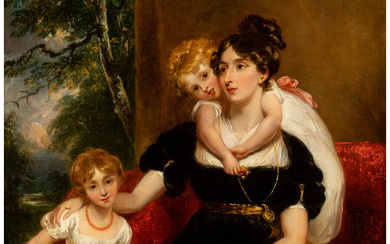 Sir Thomas Lawrence (1769-1830), Countess Grey and her two eldest daughters, Charlotte and Georgiana