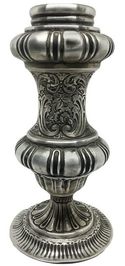 Small silver vase, late 19th century. Punched "Silver