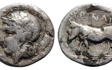 Southern Campania, Hyria, c. 405-395 BC. AR Didrachm (21.5mm, 6.80g,...
