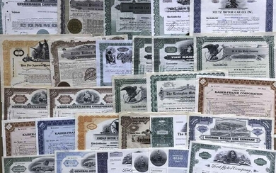 Stock certificates - auto related, some trains, te