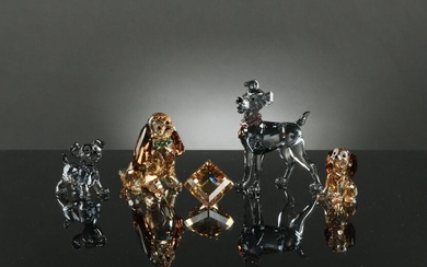 Swarovski, 5 Boxed Crystal Lady and the Tramp Pieces