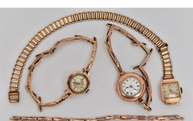 THREE LADIES EARLY TO MID 20TH CENTURY WRISTWATCHES, the fir...