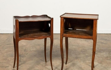 TWO, 18TH/19TH C. FRENCH PROVINCIAL BEDSIDE TABLES