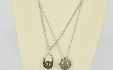 TWO STERLING SILVER NECKLACES