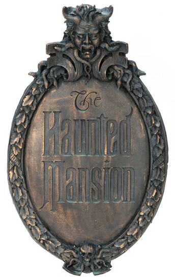 The Haunted Mansion Gate Plaque. Taken from original