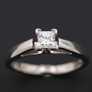 "The Leo" 14K White Gold Platinum Diamond Solitaire Ring