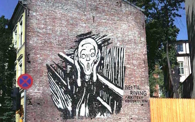 The Scream Mural, Edvard Munch's Childhood Home, Oslo, Norway