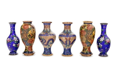 Three Pairs of Cloisonné Vases