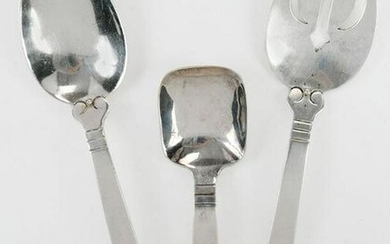 Three Pieces Hector Aguilar Sterling Flatware