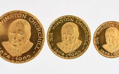 Three "Victory" Gold Medals, Winston Churchill