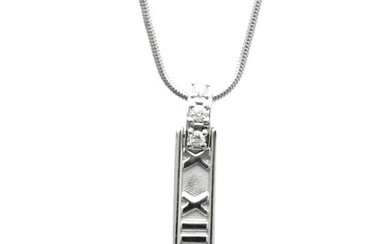 Tiffany Atlas 3P Diamond Necklace White Gold (18K) Diamond Men Women Pendant Necklace