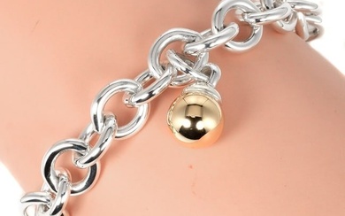 Tiffany Ball Charm Bracelet Vintage Silver 925 K18 Yellow Gold TIFFANY&Co.