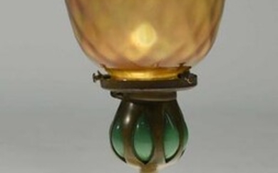 Tiffany Studios Bronze Lamp with Favrile Shade