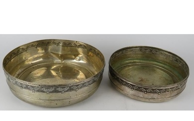 Two Austrian silver bowls, each with swag decorated rim and ...