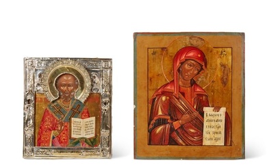 Two Russian icons, 19th century