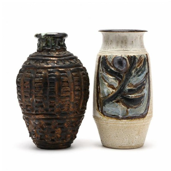 Two Studio Pottery Vases